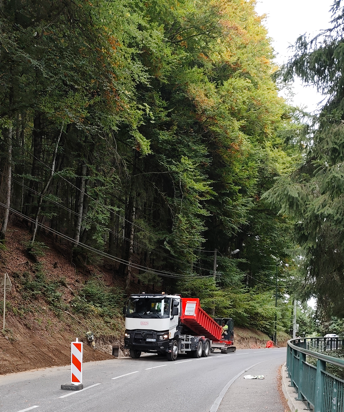 Travaux route de la Combe à Zore